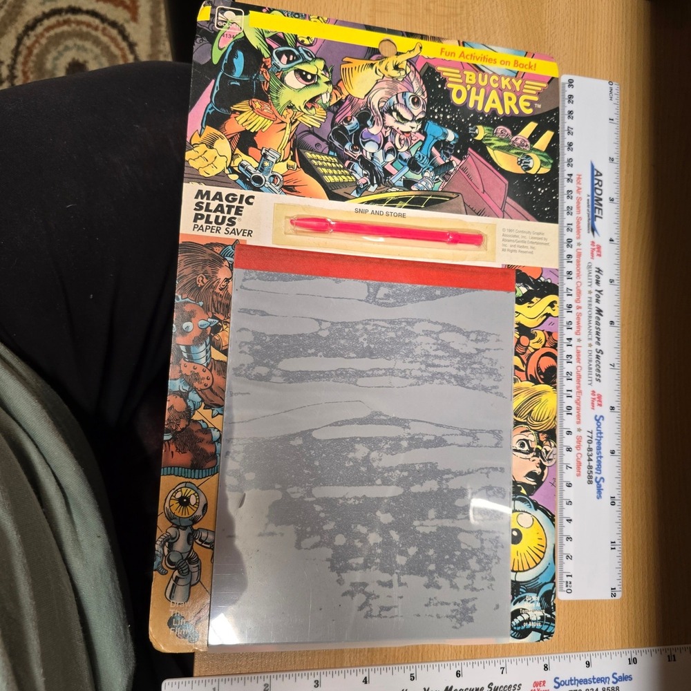 Vintage 1991 Bucky O'Hare Magic Slate Plus Paper Saver Golden 4134 Drawing Toy